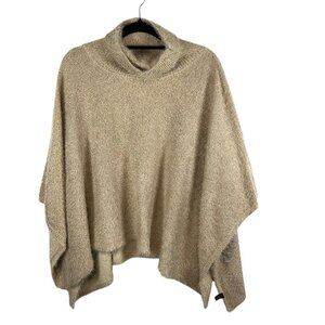 Anthropologie Akemi + Kin Lara Eyelash Golden Metallic Poncho NWT Luxury Sparkly
